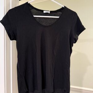 Vince Black Cap Sleeve T-Shirt